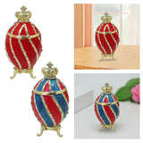 Easter Egg Trinket Box Rings Holder Wedding Charms Enamel Hinged Jewelry Box Red