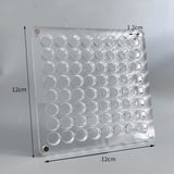 Acrylic Magnetic Seashell Display Box Multipurpose Travel Rhinestone Storage 64 Grids