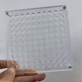 Acrylic Magnetic Seashell Display Box Multipurpose Travel Rhinestone Storage 64 Grids