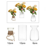 Maxbell Maxbell Small Vases Flower Arrangement Decorative for Gift Table Centerpiece Wedding 12x  with rope