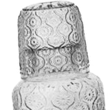 Maxbell Bedside Water Carafe and Glass Set Carved Pattern for Home Decoration Sturdy