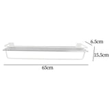 Maxbell Maxbell Floating Shelf Wall Mounted Toilet Shelf Easy Clean Kitchen Removable Holder White 60cm