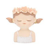 Maxbell Maxbell Head Planter Decorative Ornament Resin Flower Pot for Office Home Decor Style C