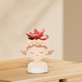 Maxbell Maxbell Head Planter Decorative Ornament Resin Flower Pot for Office Home Decor Style C