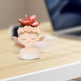 Maxbell Maxbell Head Planter Decorative Ornament Resin Flower Pot for Office Home Decor Style C