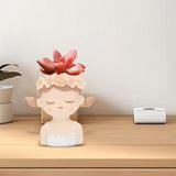 Maxbell Maxbell Head Planter Decorative Ornament Resin Flower Pot for Office Home Decor Style C
