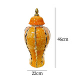Maxbell Maxbell Ceramic Flower Vase Porcelain Ginger Jar with Lid for Living Room Home Decor Medium