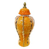 Maxbell Maxbell Ceramic Flower Vase Porcelain Ginger Jar with Lid for Living Room Home Decor Medium