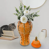 Maxbell Maxbell Ceramic Flower Vase Porcelain Ginger Jar with Lid for Living Room Home Decor Medium