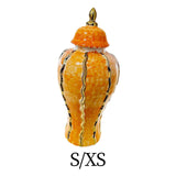 Maxbell Maxbell Ceramic Vase Ornament Porcelain Ginger Jar for Housewarming Entrance Wedding 18cmx18cmx36cm