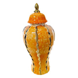 Maxbell Maxbell Ceramic Vase Ornament Porcelain Ginger Jar for Housewarming Entrance Wedding 18cmx18cmx36cm