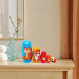 6x Russian Nesting Dolls Cute Matryoshka Dolls for Holiday New Year Birthday