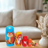 6x Russian Nesting Dolls Cute Matryoshka Dolls for Holiday New Year Birthday