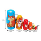 6x Russian Nesting Dolls Cute Matryoshka Dolls for Holiday New Year Birthday