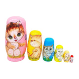 Russian Matryoshka Dolls Art Crafts Wood Statue for Christmas Office Cabinet