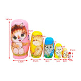 Russian Matryoshka Dolls Art Crafts Wood Statue for Christmas Office Cabinet