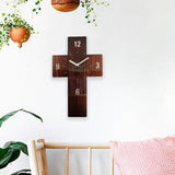 Maxbell Maxbell Wall Clock Modern Non Ticking Small Silent Clock for Living Room Office Gift dark brown