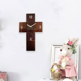 Maxbell Maxbell Wall Clock Modern Non Ticking Small Silent Clock for Living Room Office Gift dark brown