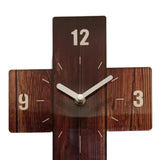 Maxbell Maxbell Wall Clock Modern Non Ticking Small Silent Clock for Living Room Office Gift dark brown