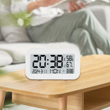 Maxbell Maxbell Alarm Clock Snooze Setting Large Display LCD Clock for Indoor Bedroom Office White