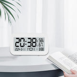 Maxbell Maxbell Alarm Clock Snooze Setting Large Display LCD Clock for Indoor Bedroom Office White