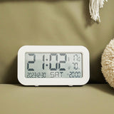 Maxbell Maxbell Alarm Clock Snooze Setting Large Display LCD Clock for Indoor Bedroom Office White