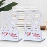 Maxbell Maxbell 2x Bookends Heavy Duty Book Holder Book Organizer for Bedroom Office Library White