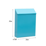 Maxbell Wall Mount Mailbox Rainproof Wall Hanging Mail Box for Porch Gate Front Door blue