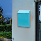 Maxbell Wall Mount Mailbox Rainproof Wall Hanging Mail Box for Porch Gate Front Door blue