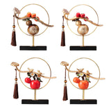 Maxbell Maxbell Chinese Gourd Ruyi Figurine 11x2.7x11.8inch for House Warming Gift Accessory Grey