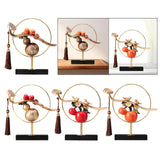 Maxbell Maxbell Chinese Gourd Ruyi Figurine 11x2.7x11.8inch for House Warming Gift Accessory Grey