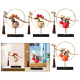 Maxbell Maxbell Chinese Gourd Ruyi Figurine 11x2.7x11.8inch for House Warming Gift Accessory Grey