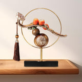 Maxbell Maxbell Chinese Gourd Ruyi Figurine 11x2.7x11.8inch for House Warming Gift Accessory Grey