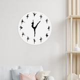 Maxbell Maxbell Ballerina Wall Clock Ballet Dancing Girl Wall Clock for Kitchen Indoor Study