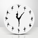 Maxbell Maxbell Ballerina Wall Clock Ballet Dancing Girl Wall Clock for Kitchen Indoor Study