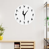Maxbell Maxbell Ballerina Wall Clock Ballet Dancing Girl Wall Clock for Kitchen Indoor Study