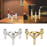 Maxbell Maxbell Candle Holder Candelabra Metal Candlestick for Wedding Anniversary Christmas Silver