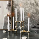 Maxbell Maxbell Candle Holder Candelabra Metal Candlestick for Wedding Anniversary Christmas Silver