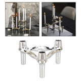 Maxbell Maxbell Candle Holder Candelabra Metal Candlestick for Wedding Anniversary Christmas Silver
