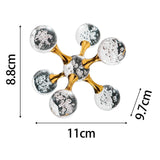 Maxbell Maxbell Bubble Sphere Figurine Art Crafts Tabletop Ornament for Fireplace Shelf Desk S