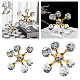 Maxbell Maxbell Bubble Sphere Figurine Art Crafts Tabletop Ornament for Fireplace Shelf Desk S