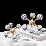 Maxbell Maxbell Bubble Sphere Figurine Art Crafts Tabletop Ornament for Fireplace Shelf Desk S