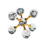 Maxbell Maxbell Bubble Sphere Figurine Art Crafts Tabletop Ornament for Fireplace Shelf Desk S