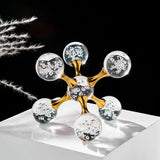Maxbell Maxbell Bubble Sphere Figurine Art Crafts Tabletop Ornament for Fireplace Shelf Desk S