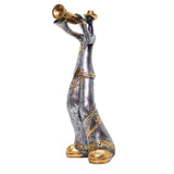 Maxbell Maxbell Resin Sculpture Shop Home Decor Cabinet Desk Figure Musician Statue Figurine Trumpet 12x13x29cm
