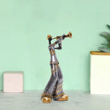 Maxbell Maxbell Resin Sculpture Shop Home Decor Cabinet Desk Figure Musician Statue Figurine Trumpet 12x13x29cm