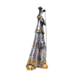 Maxbell Maxbell Resin Sculpture Shop Home Decor Cabinet Desk Figure Musician Statue Figurine Mic 14x7x28cm