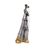 Maxbell Maxbell Resin Sculpture Shop Home Decor Cabinet Desk Figure Musician Statue Figurine Mic 14x7x28cm