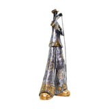 Maxbell Maxbell Resin Sculpture Shop Home Decor Cabinet Desk Figure Musician Statue Figurine Mic 14x7x28cm