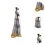 Maxbell Maxbell Resin Sculpture Shop Home Decor Cabinet Desk Figure Musician Statue Figurine Mic 14x7x28cm